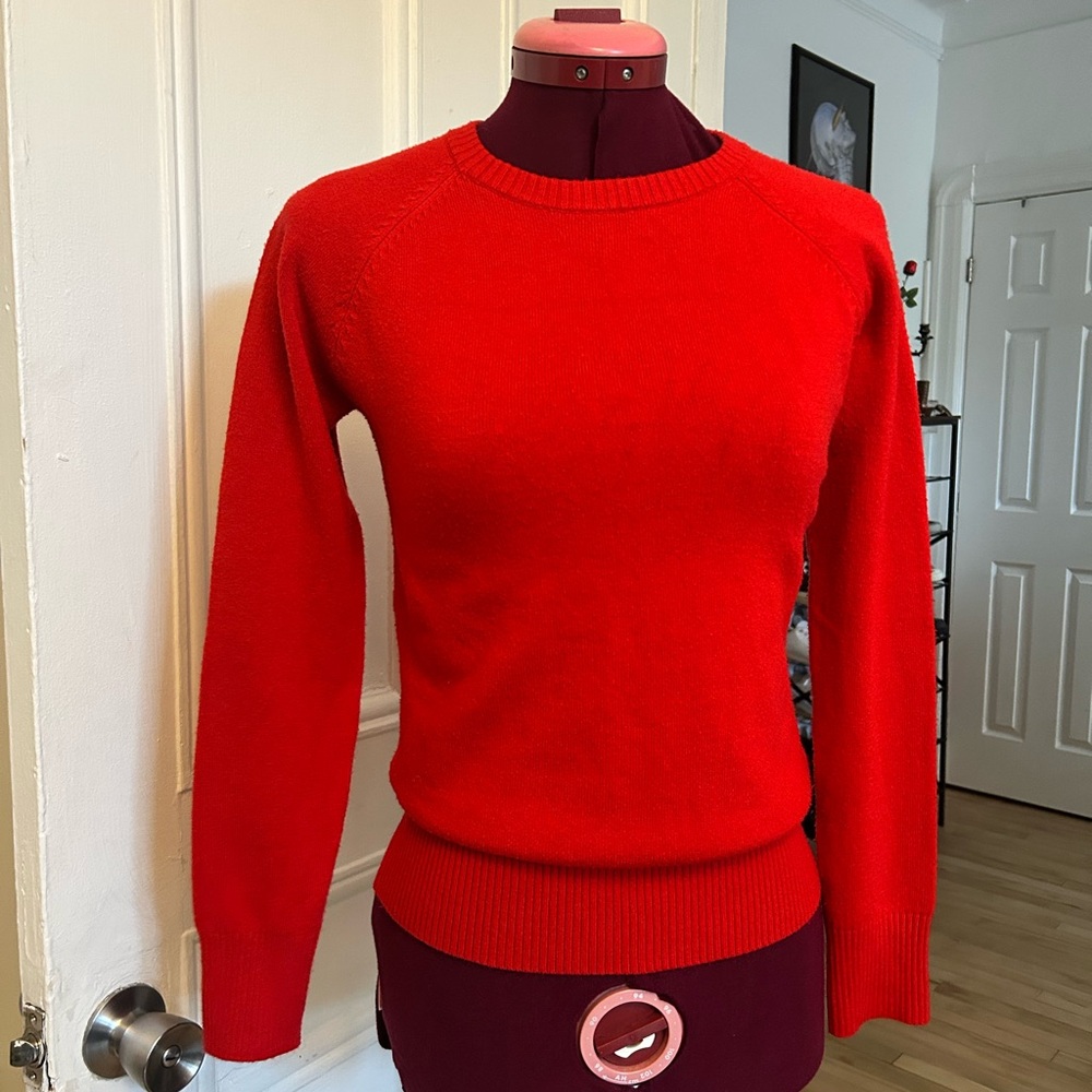 Vintage Vibrant Red Sweater